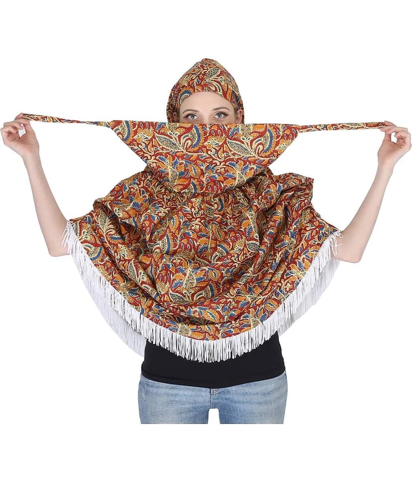 DEEPNYRA - LIVING STYLE Maroon Cotton Women's Scarf ( Pack of 1 ) view 2