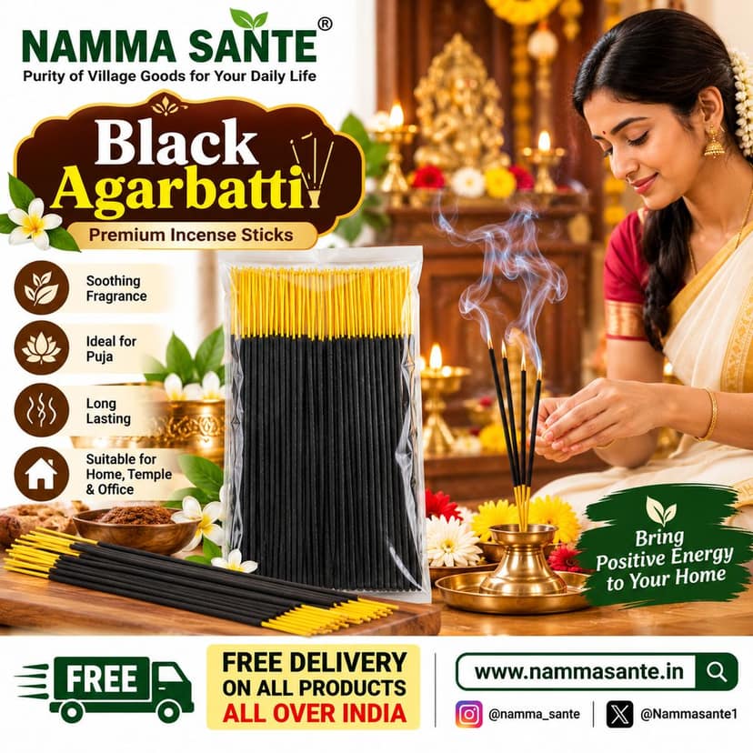 Black Agarbatti | Black Incense Sticks | Black Dhoop Sticks | Pooja Agarbatti | Fragrance Incense Sticks view 4