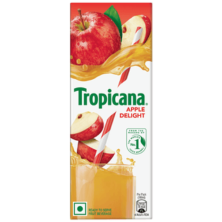 Tropicana Apple Delight Fruit Juice - No Added Preservatives, 180 Ml Tetra