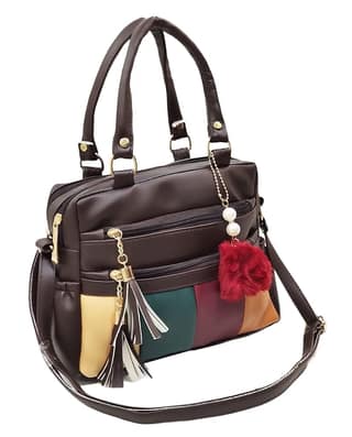 Magnifique Women's Hand/Sling/Side Bag/purse Polyurethane Western (Brown)