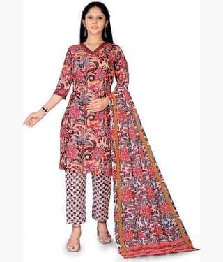 Aarya Designer Girls Cotton Kurti with Pants ( Pack of 1 , White )