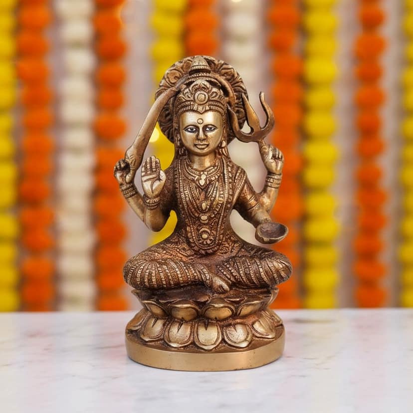 Handcrafted Brass Santoshi Maa Statue for Puja, Vastu & Home D�cor, Height : 8.5 Inch (BSMAS923 A)
