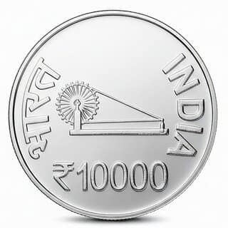 10000 Rupees 1861-2011 Rabindernath Tagore Silver-plated Fantasy Coin Heritage