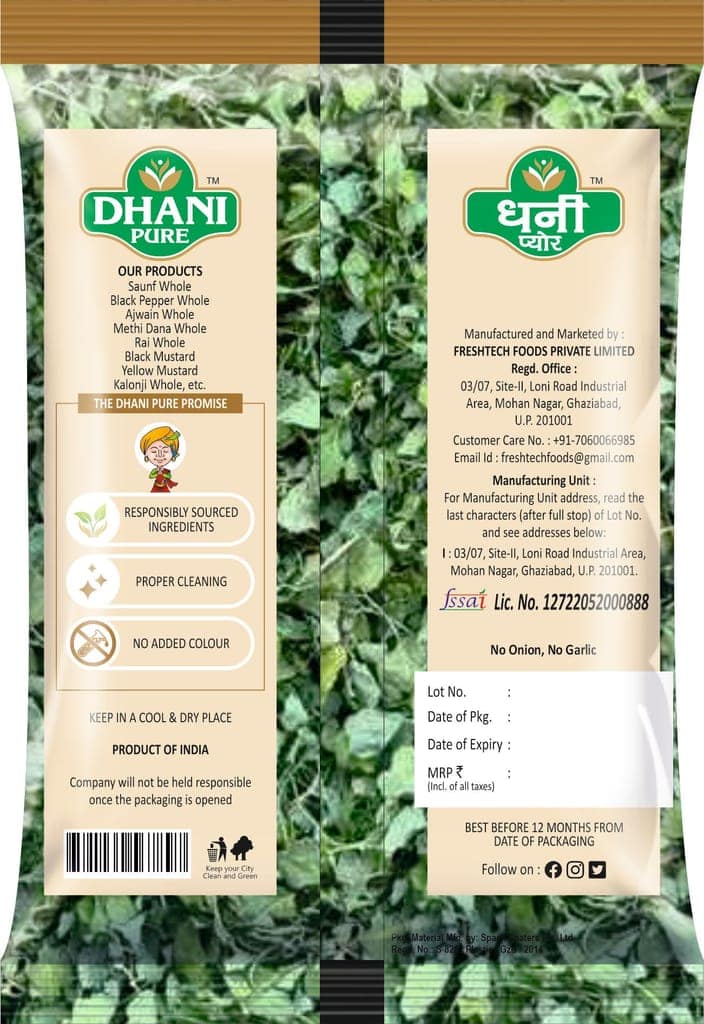 Dhani Pure Kasoori Methi, 100g view 2