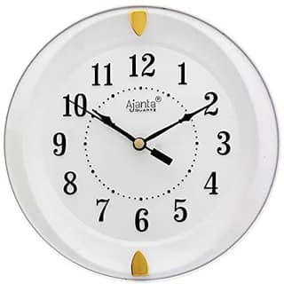 Wall Clock for Home/Office/Bedroom/Living Room/Kitchen (White, 7 Inches)