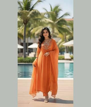 DSK STUDIO Women Polyester Solid Straight Kurti With Pants ( Cream )