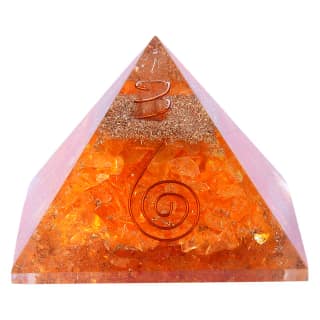 Citrine Orgone Pyramid Reiki Healing, Vastu Feng Shui, Meditation, Yoga, Home, Office Decor Gift(KI_100) by Krishna Impex