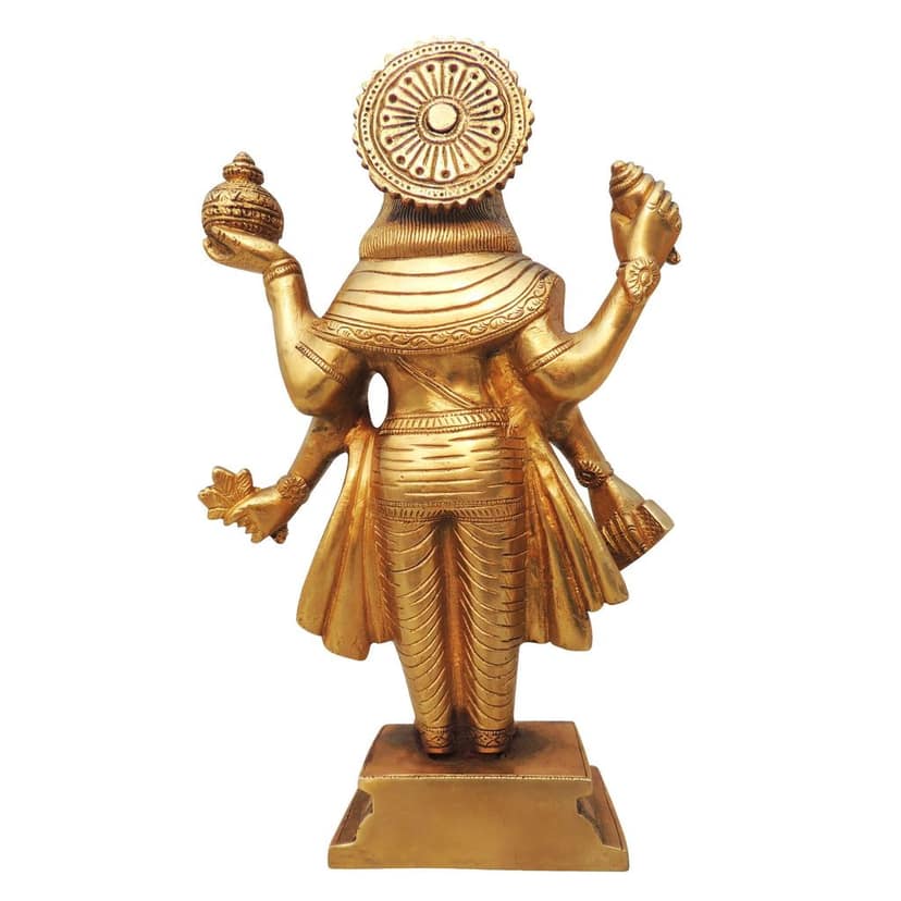 Brass Showpiece Dhanvantri Ji Statue (BSMAS1268 D) view 3