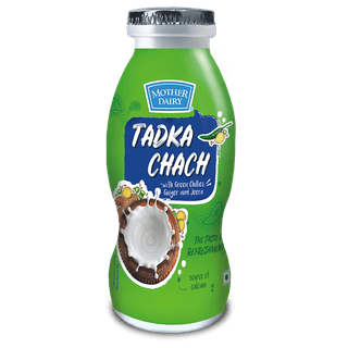 Mother Dairy Tadka Chaach - With Green Chillies, Ginger & Jeera, Source Of Calcium, 200 Ml