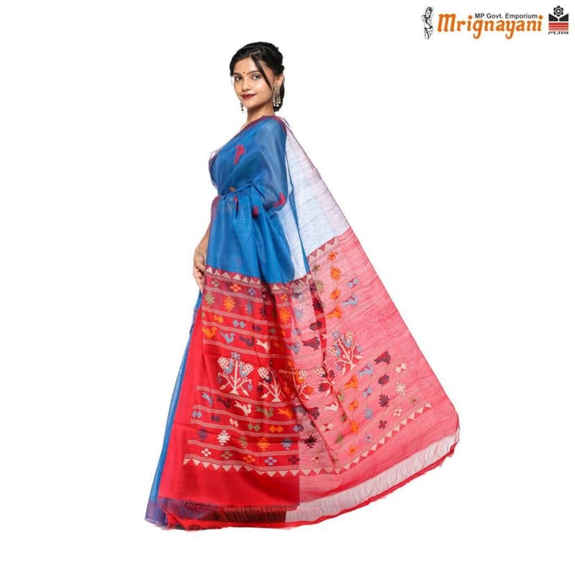 HANDLOOM KOSA SILK SAREE WITH BLOUSE view 2