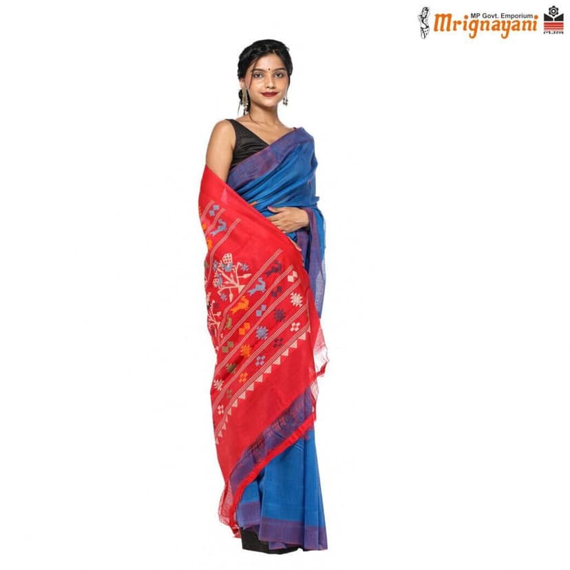 HANDLOOM KOSA SILK SAREE WITH BLOUSE view 3