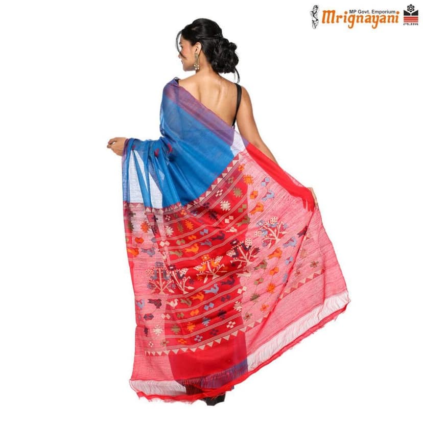 HANDLOOM KOSA SILK SAREE WITH BLOUSE view 4