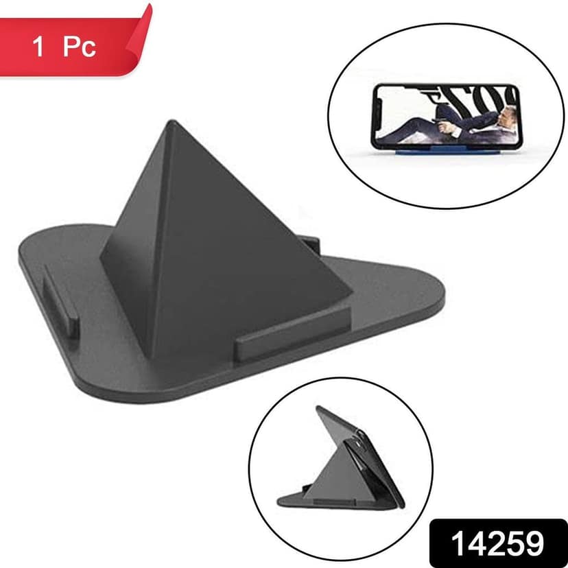 Pyramid Black Mobile Stand with 3 Different Inclined Angles view 2