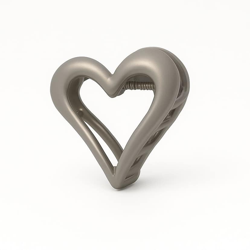 Metallic Mini Heart Claw Clip view 2