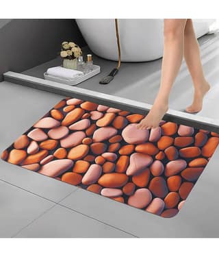 BELLA TRUE Anti-skid Rubber Bath Mat Other Sizes cm ( Pack of 1 ) - Brown