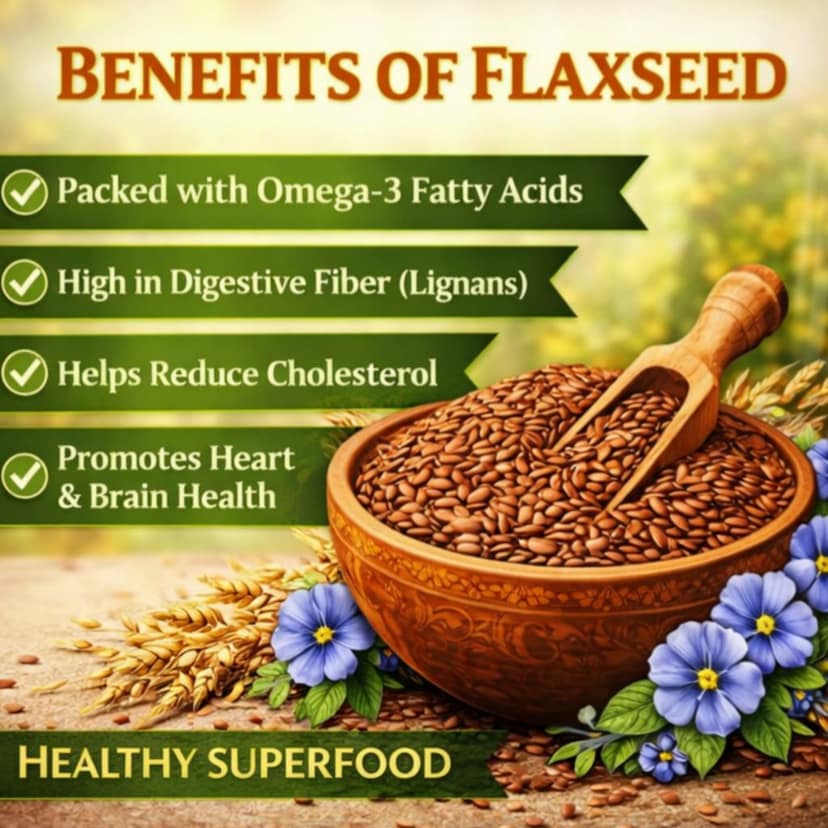 Qawvler Roasted Flax Seeds Alsi | Crunchy, Fresh & Nutrient-Rich | High Fiber Protein & Omega-3 Superfood | Perfect for Smoothies, Salads & Snacks | 500g Pouch view 7