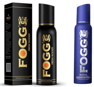 Fogg Black Series Fresh Woody, Perfume Body Spray For Men, Long Lasting & No Gas Deodorant, 120Ml