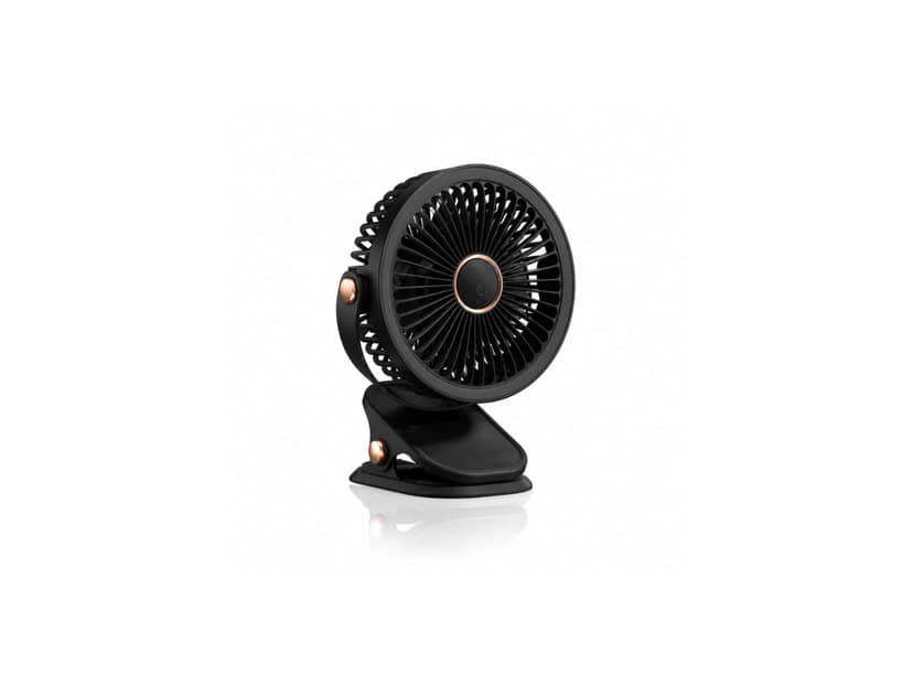 UNIX DF02 Portable LED Clip Fan - Black