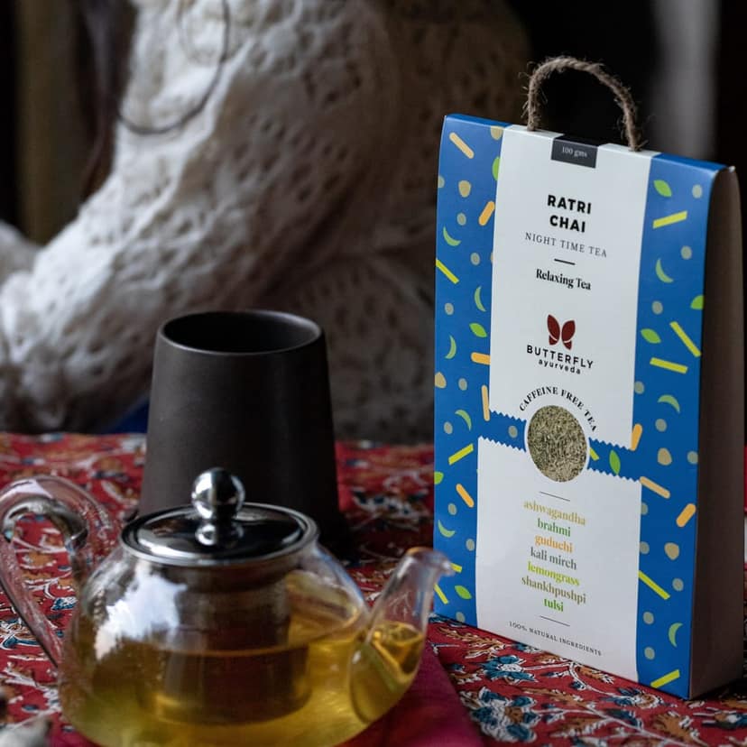 Ratri Chai (Night Time Tea) Herbal Infusion For Relaxation And Detoxification view 3