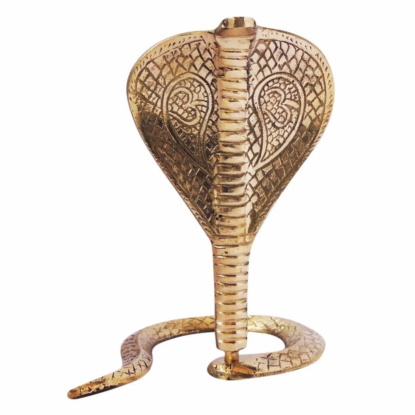 Brass Snake Coil For Shivling ? Spiritual Accessory, 8 Inch, Height : 8 Inch (ZMAS299 F) view 2