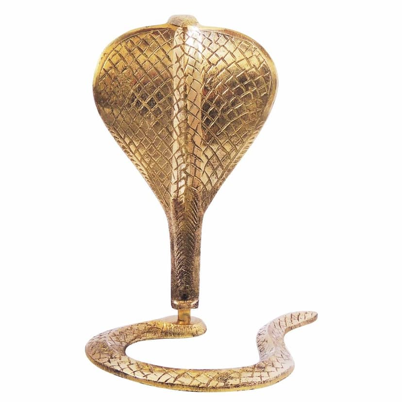 Brass Snake Coil For Shivling ? Spiritual Accessory, 8 Inch, Height : 8 Inch (ZMAS299 F) view 3
