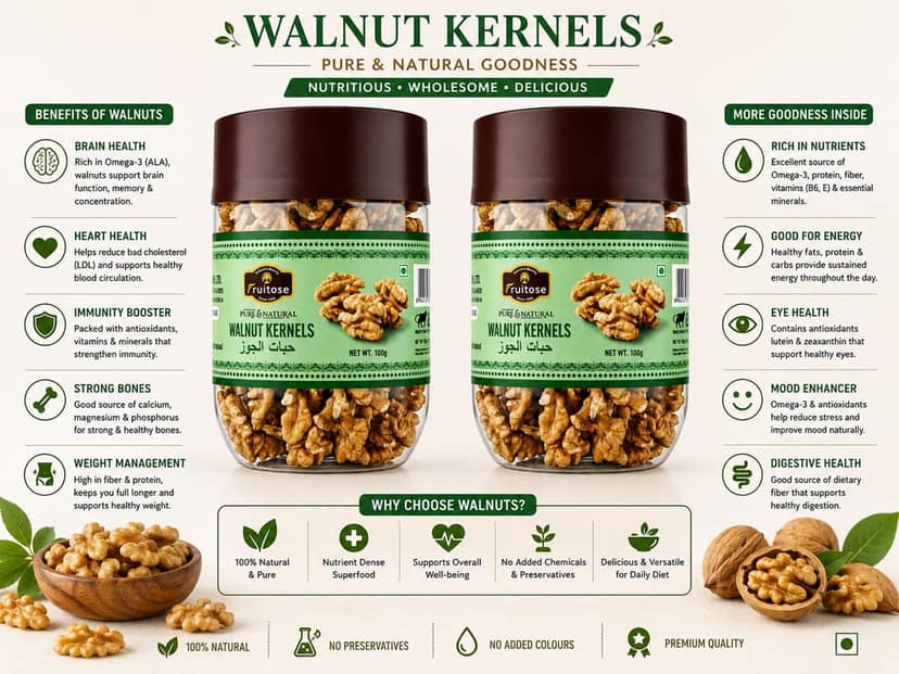 Premium Walnut Kernels (Akhrot Giri) | 100% Natural | 100gx2 view 4