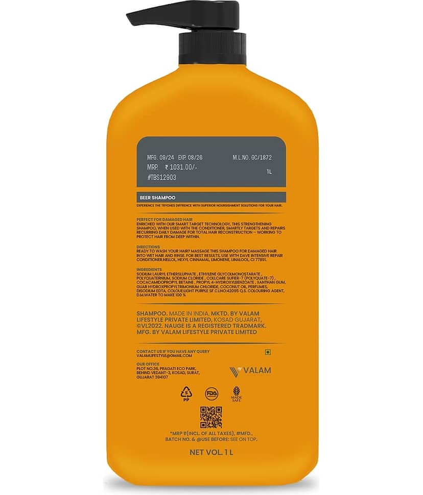 Nauge Anti Dandruff Shampoo 1 L ( Pack of 1 ) view 2