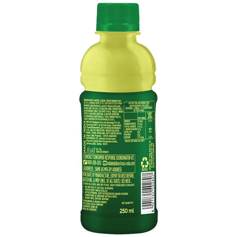 Maaza Aam Panna - Refreshing Fruit Drink, 250 Ml Pet Bottle view 2