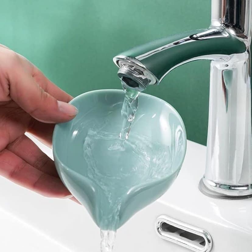 DHRUVINSRI Soap Holder Stand Self Draining Soap Dish Holder Soap Box with Suction Cup, 2 Pc Set view 4