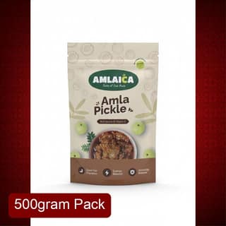 Amlaica Amla Pickle (500g) | Rich Source of Vitamin C & Immunity Booster | Traditional Indian Spicy Pickle
