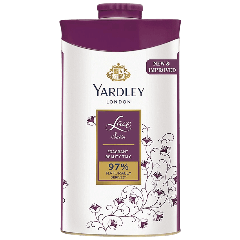 Yardley London Lace Satin Perfumed Talc for Women, 100g view 2