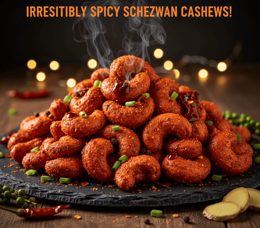 Maa Roots Desi Chinese Cashews 200g | Schezwan Style Indo-Chinese Flavoured Konkan Cashews | Premium Whole Kaju | Spicy, Savoury Gourmet Snack view 3