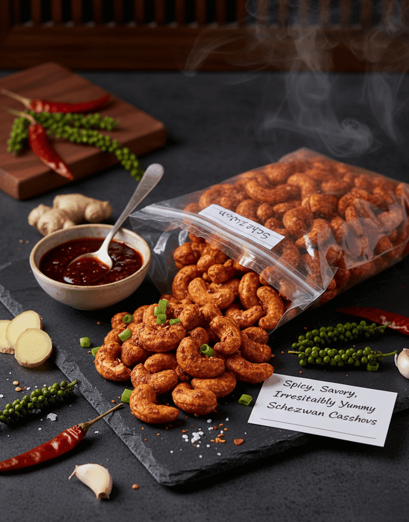 Maa Roots Desi Chinese Cashews 200g | Schezwan Style Indo-Chinese Flavoured Konkan Cashews | Premium Whole Kaju | Spicy, Savoury Gourmet Snack view 4
