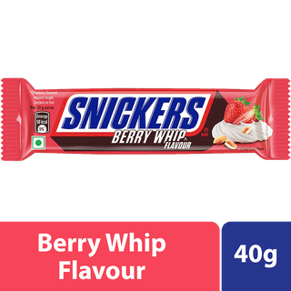 Snickers Chocolate Bar - Berry Whip, Smooth & Creamy Texture, 40 G