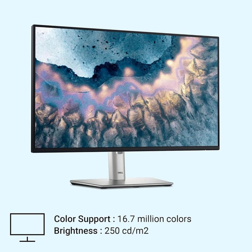 Dell 24 inch P2425H Monitor IPS FHD|100Hz| 99% sRGB | 250 cd/m2 (Typical) 5ms| 1500:1 Contrast Ratio| 5X USB 3.2 Gen1 1x HDMI 1.4 1xDP 1xVGA| Height Tilt Swivel Pivot |USB-C Downstream | Flicker Free view 3