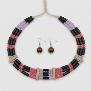 Handcrafted Coral & Cream Multi-Layered Ethnic Neckband