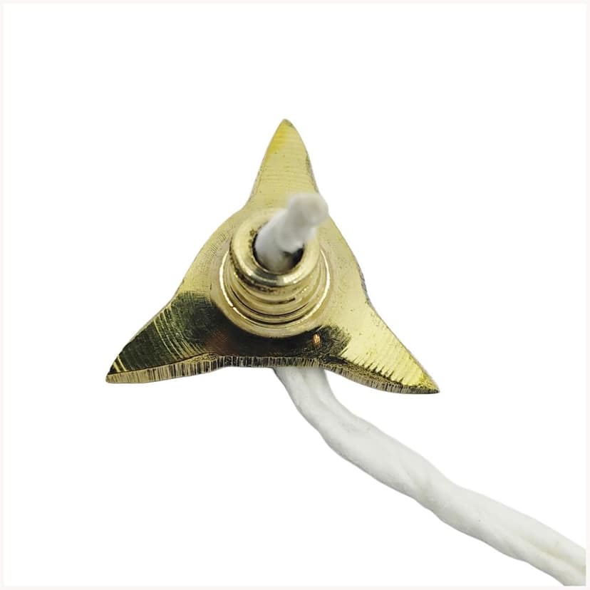 Thiri Holder for Diya (2 Pieces) � Brass Wick Holder (23 mm Height) � Durable Vilakku Thiri / Wick Holder / Diya Batti Holders for Pooja, Karthika Deepam, Spiritual Rituals & Home Decor view 2