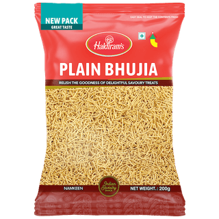 Haldirams Namkeen - Bhujia Plain (Del), 200 G Pouch