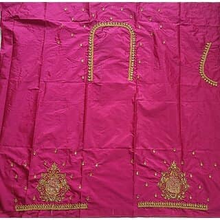 OMSAIFAB Cotton Silk Self Design Blouse Material