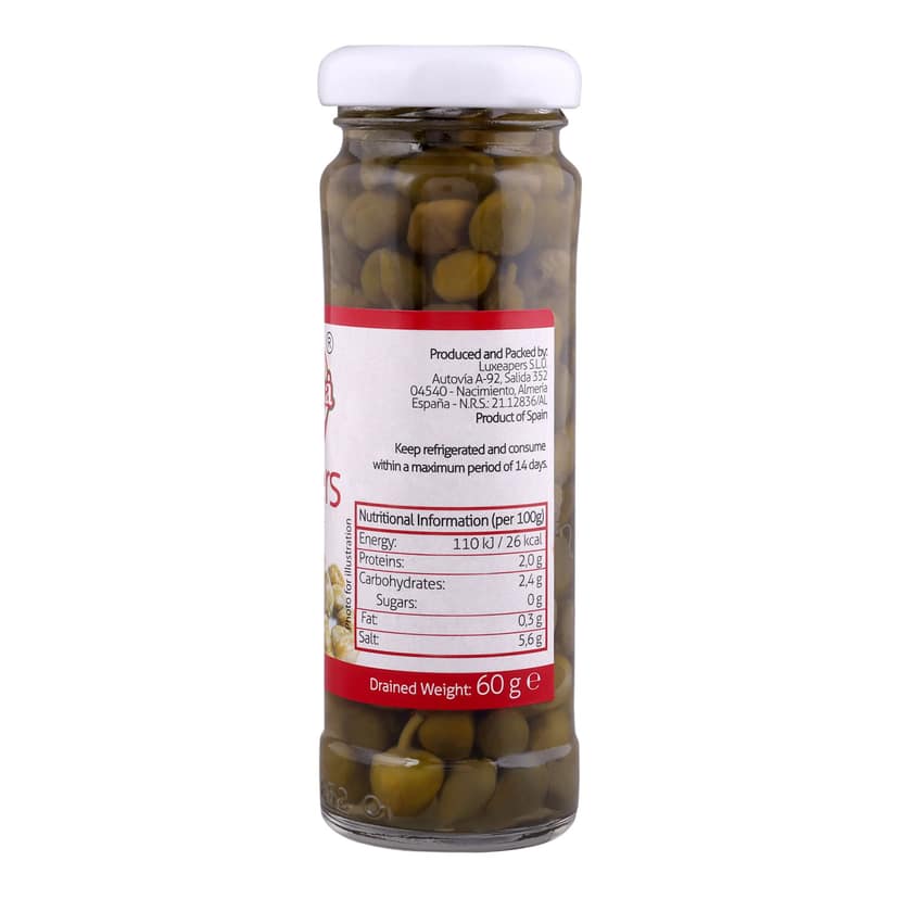 Luciana Capers 100g | Premium Capers in Brine | Tangy & Savoury Mediterranean Ingredient for Pizza, Pasta, Salads & Sauces view 3