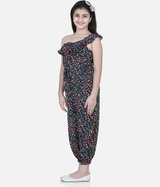 StyleStone Girls Polyester Jumpsuit ( Pack of 1 , Multi )