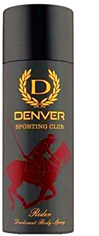 Denver Sporting Club Rider Deodorant Body Spray For Men, 165Ml (Pack Of 2)