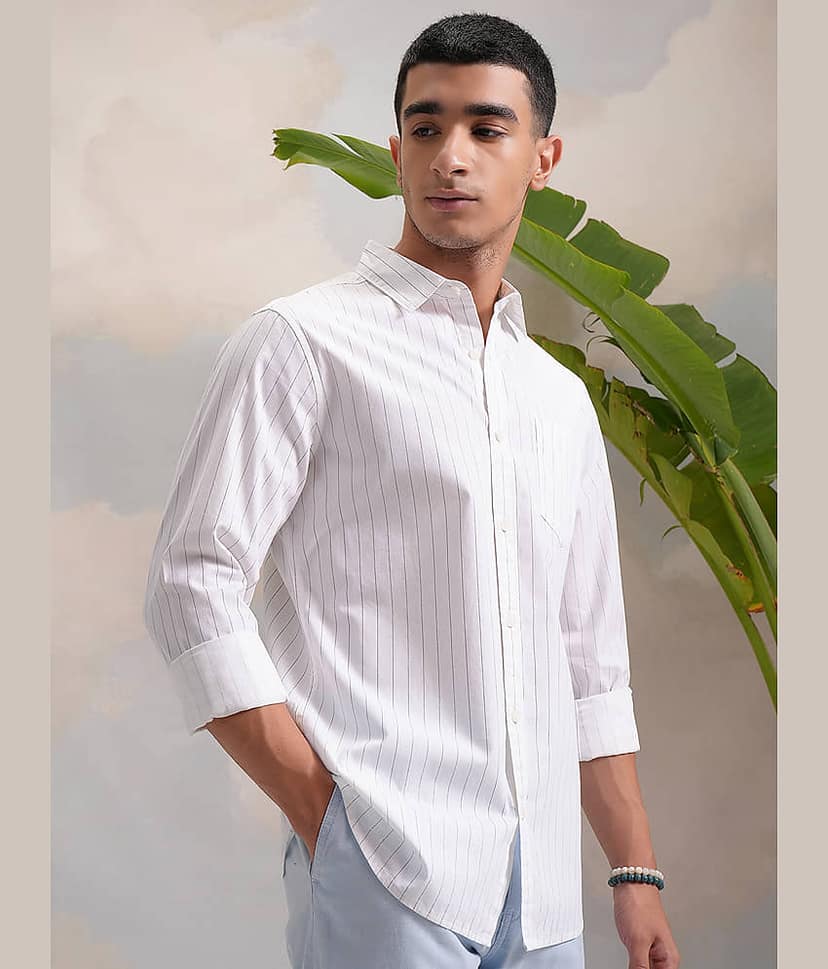 Highlander 100% Cotton Slim Fit Printed Full Sleeves Men's Casual Shirt - Multicolor ( Pack of 1 ) view 6