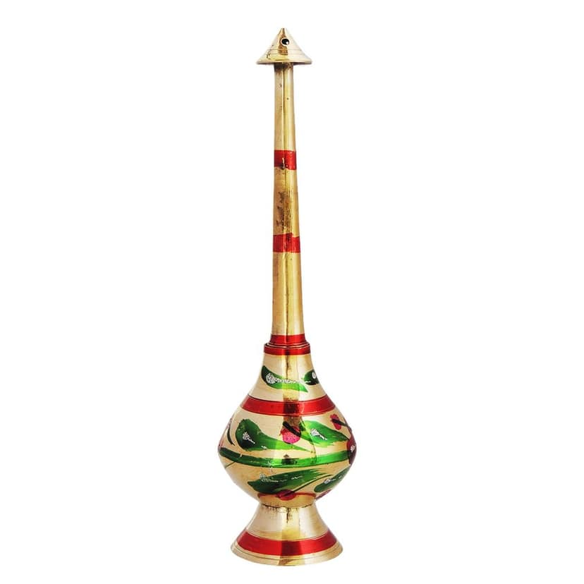 Brass Gulab Pash Sprinkler [Set of 2 Pcs] ? Pooja & Wedding Use, Height : 8.1 Inch (ZMAS239 C) view 2