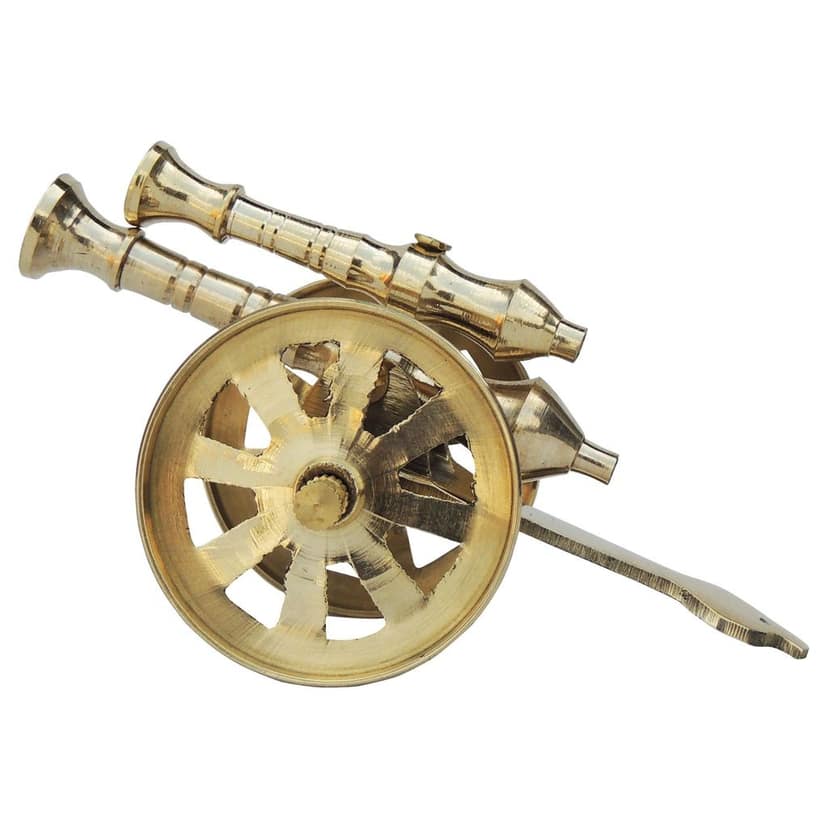 Brass Small Toop Cannon No.5 | Vintage War Decor Miniature, Height : 2.6 Inch (ZMAS172 C) view 2