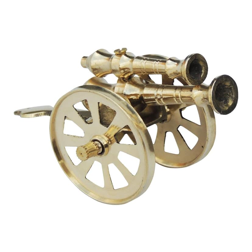 Brass Small Toop Cannon No.5 | Vintage War Decor Miniature, Height : 2.6 Inch (ZMAS172 C) view 3