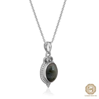 Cats eye 925 sterling silver chain pendant