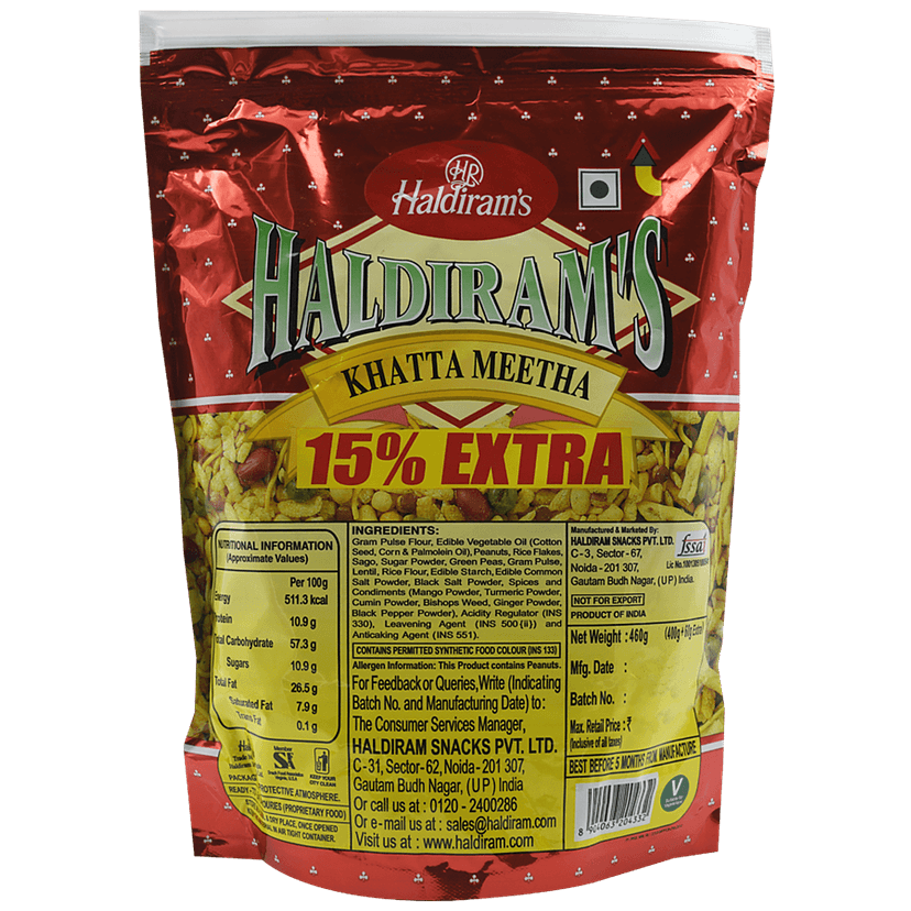 Haldiram's Khatha Meetha Namkeen, 400 G Pouch view 2