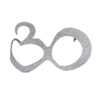 Number 30 Glittery Silver Shades For Adults - 1PC