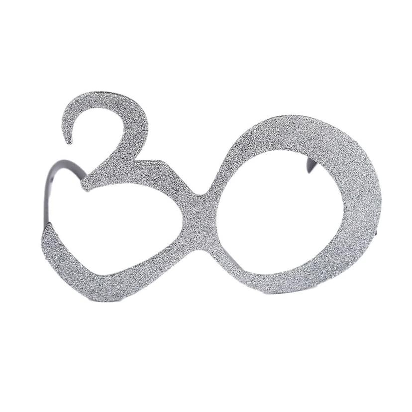 Number 30 Glittery Silver Shades For Adults - 1PC